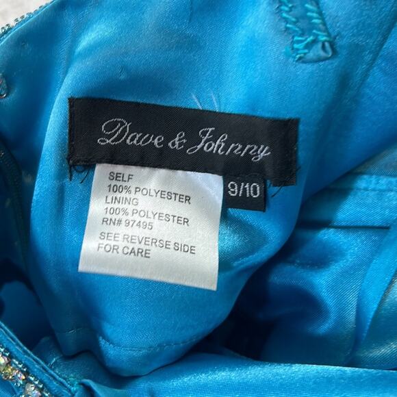 Dave and Johnny Laura Ryner chiffon, and rhinestone cocktail party maxi dress 10 - Picture 6 of 9